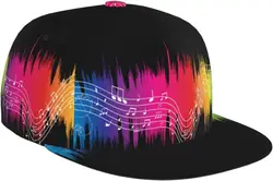 Śmieszne nuty Czapka z daszkiem dla mężczyzn Kobiety Unisex Regulowane czapki typu Trucker Snapback Kapelusz przeciwsłoneczny Muzyka Czapki z płaskim rondem