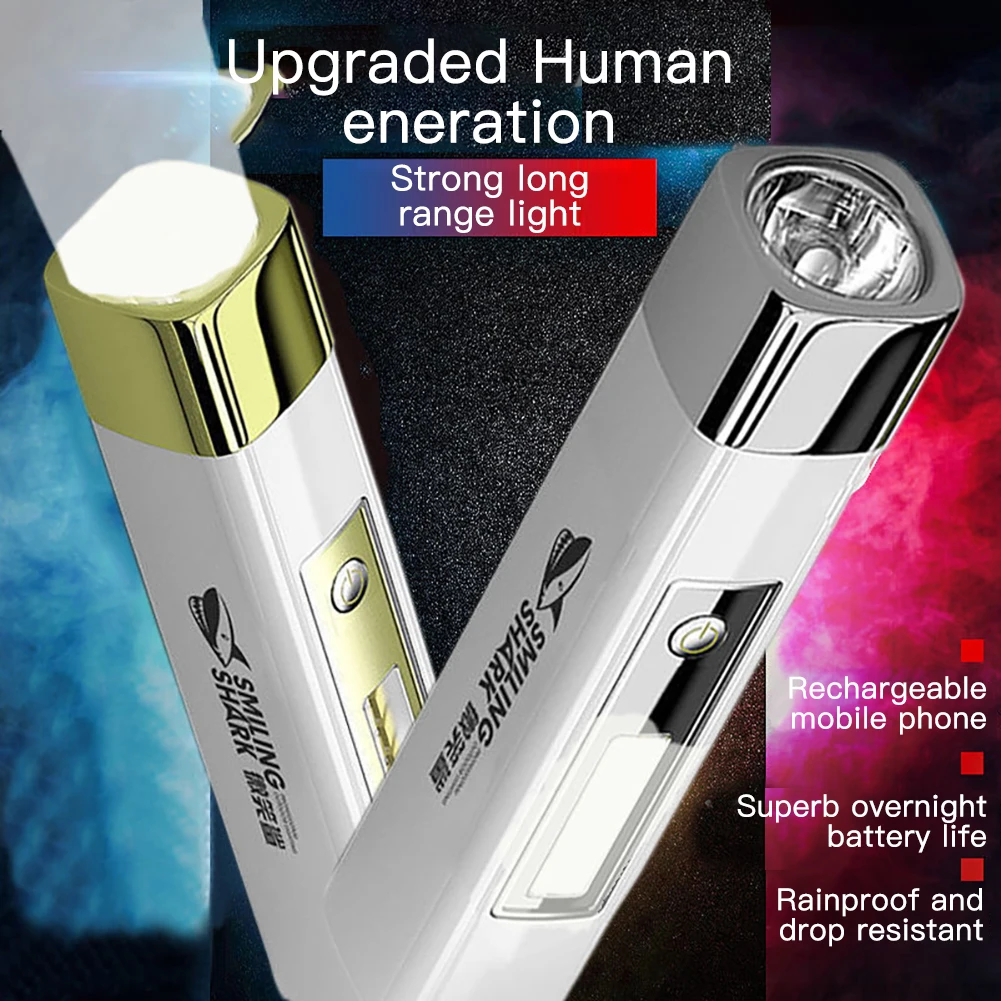 2022 New Strong Light Flashlight Rechargeable Multi-Purpose Long-Range Portable Ultra-Bright Household Small Emergency Lighting