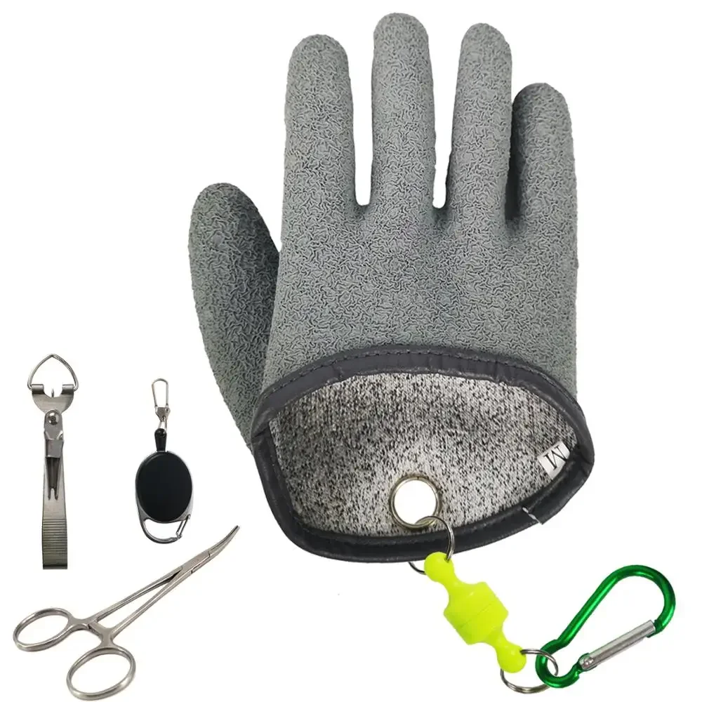 Waterproof Puncture Proof Fishing Glove Professional Catch Fish Gloves with 4 Tools Provide Good Protection For Your Palms