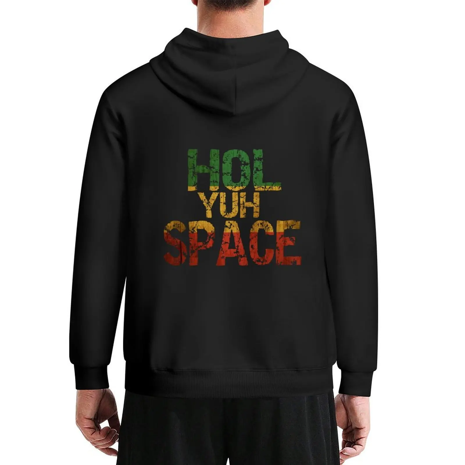 

Jamaican language, Hol Yuh Space, Close Enough Hoodie men's winter sweater blouse clothes for men anime clothes new in hoodies