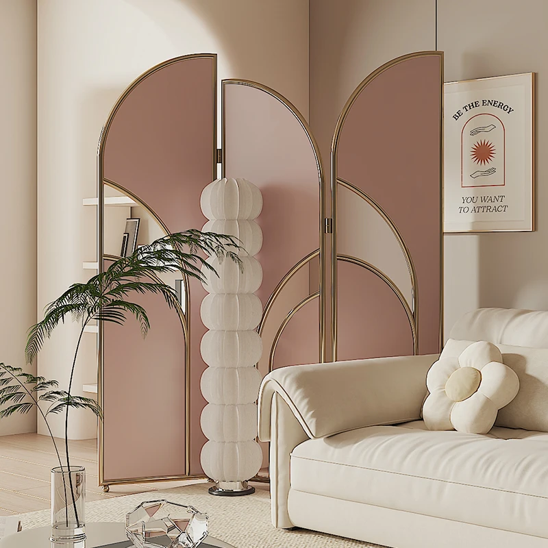 Легкая роскошная перегородка из нержавеющей стали, складная гостиная, современная мобильная простота, металлический вход, входной офис отеля