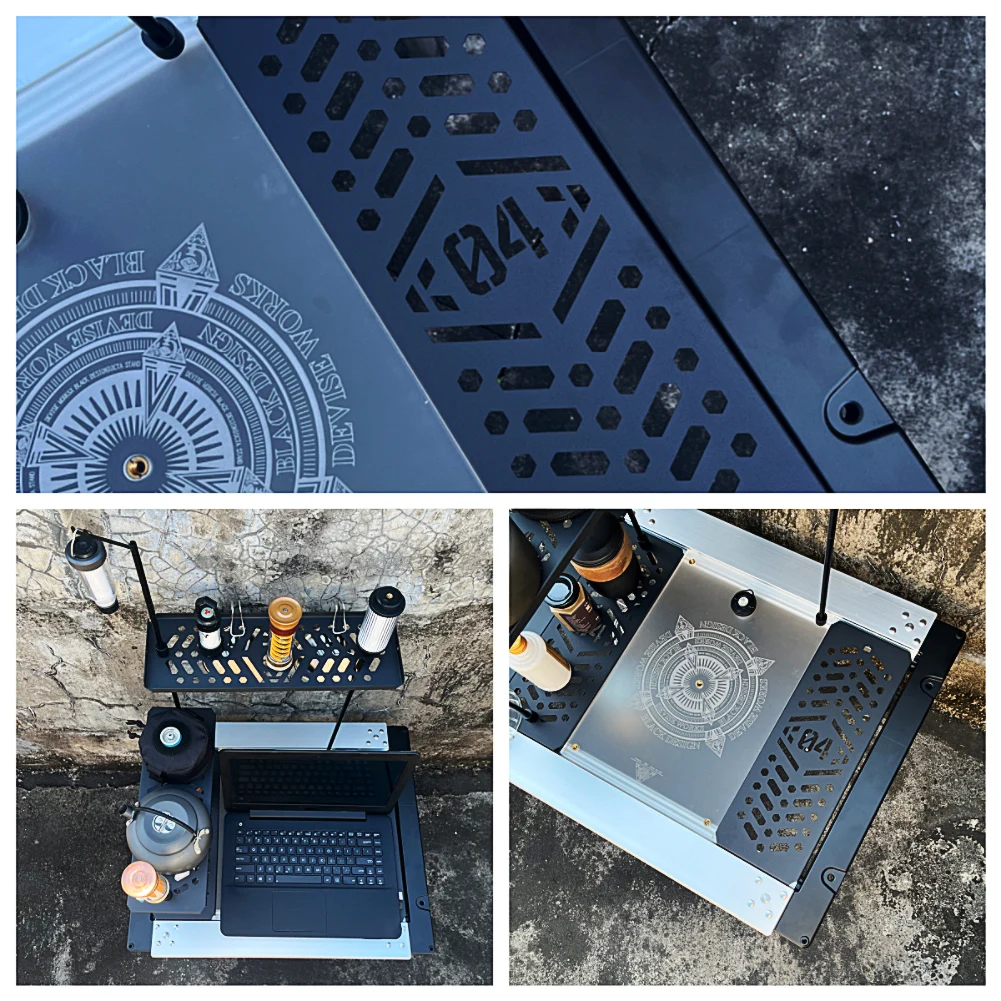 لوحة طاولة IGT للتخييم من سبائك الألومنيوم للشواء والنزهات لوحة تمديد طاولة IGT متعددة الوظائف للتخييم في الهواء الطلق #4