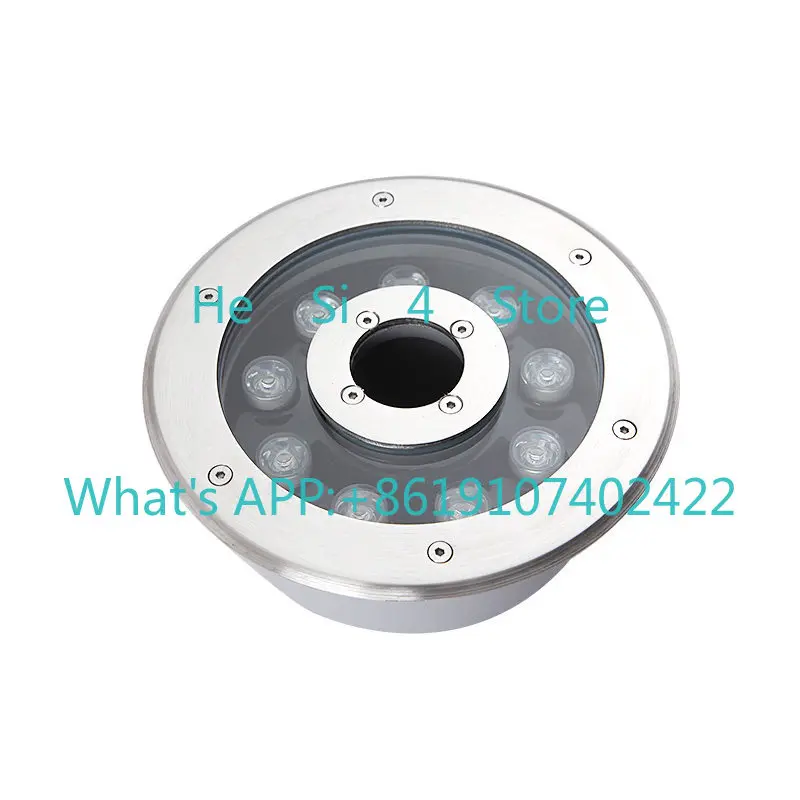 Embedded fountain light, fountain light outdoor waterproof colorful dimming ring underwater medium hole pool dry spray light