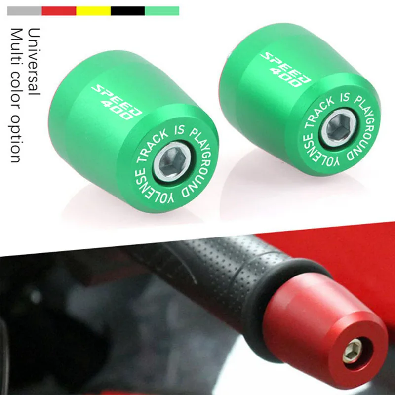 Universal Motorcycle CNC Handle Bar End Handlebar Grips Ends Cap Plug Slider Cover For Scrambler 400X For Speed 400