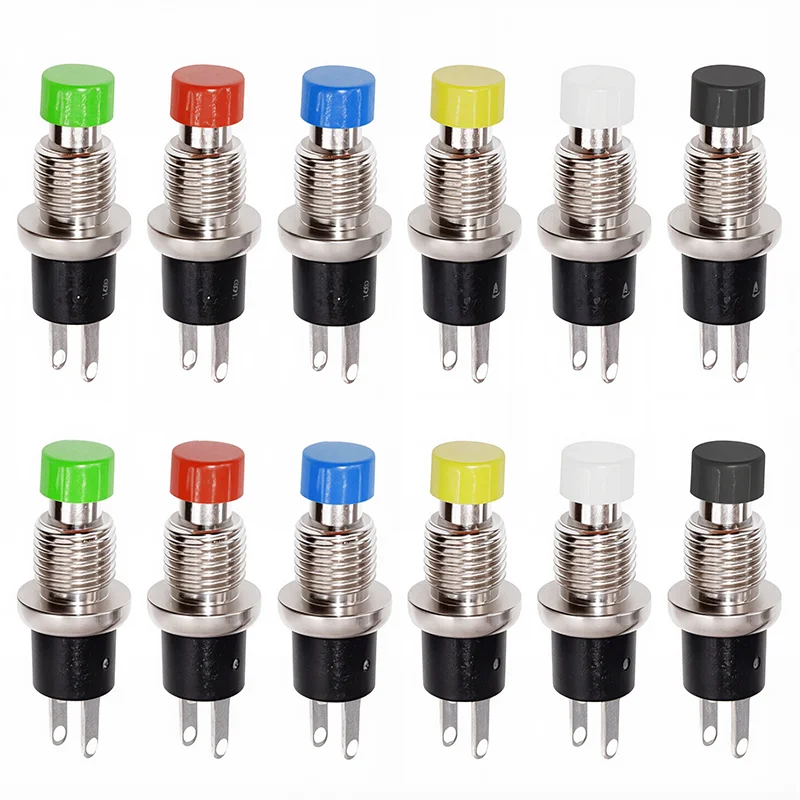 5/20/100PCS 7MM Push Button Switch Momentary PBS-110 Normally Open NO NC Press The Reset Switch ON OFF Micro Switch