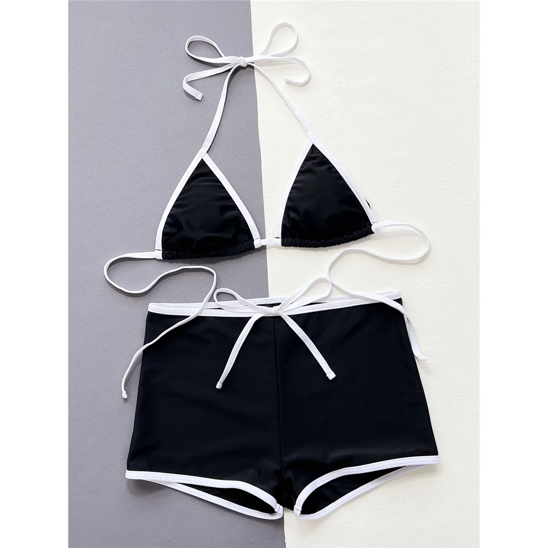 Neuer, aufregender Bikini mit asymmetrischem Schnitt, Damen-Badeanzug, zweiteiliges Bikini-Set, Strandshorts, Badebekleidung, Badeanzug, Modell V5226. – Detail 12