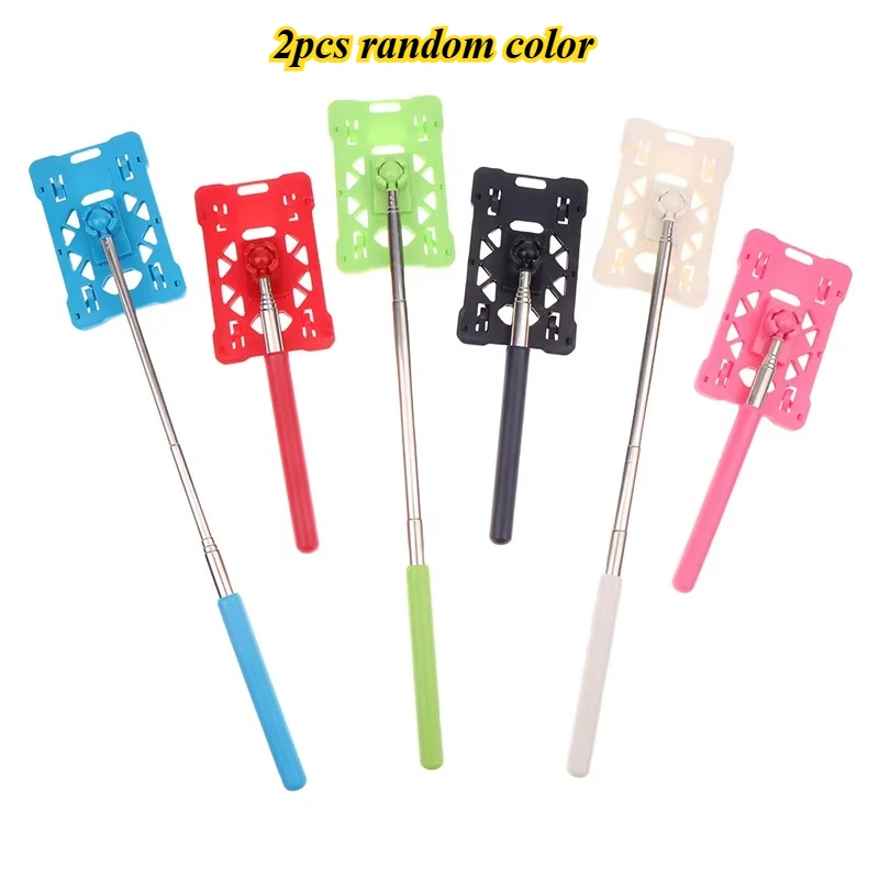 2pcs Random Color Telescopic Toll Card Stick Holder Contactless Car Parking Paying Rod Adjustable Touch N Go