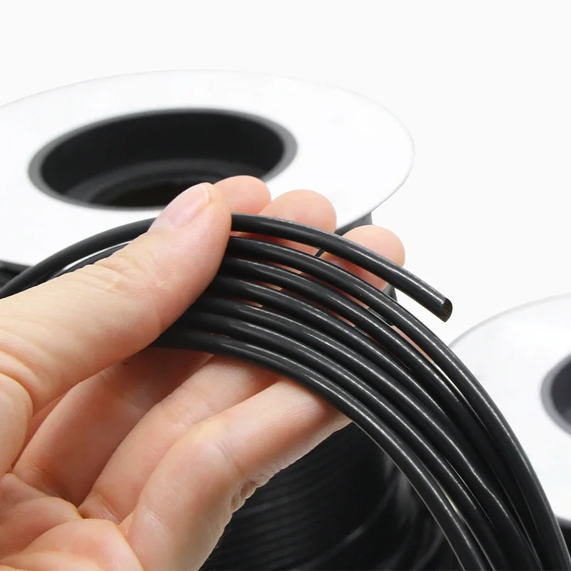 1~10m Black ID 0.5 1 2 2.5 3 4 5 6 7 8 10mm PTFE Tube FEP Insulated Hose Extruder J-head Rigid Pipe 600V For 3D Printer Parts