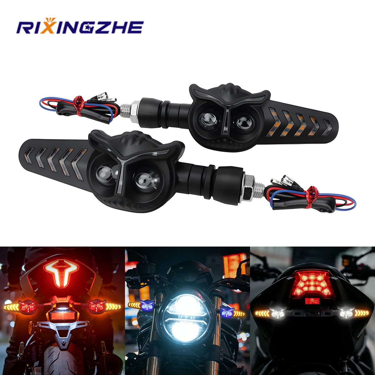 

2PCS Motorcycle LED Turn Signal Light 12V 24V Safe Flashing Indicator Lamp Tail Brake lamp Decorative Lamp DRL For YAMAHA Honda