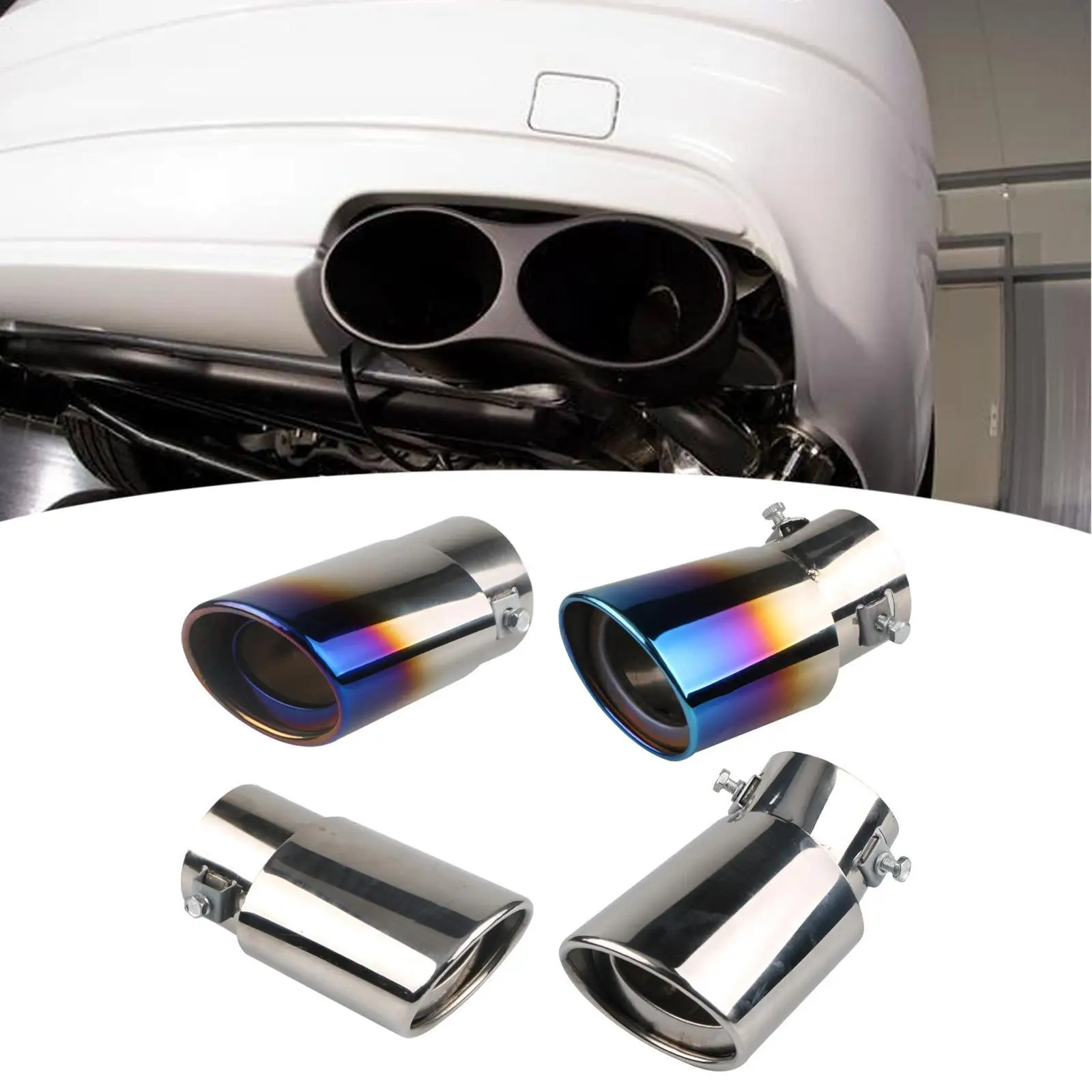 Tail Muffler Tip Decoration Auto Accessories Universal Stable Automotive Tail Accessories for Sedan Truck Cars Vehicles SUV