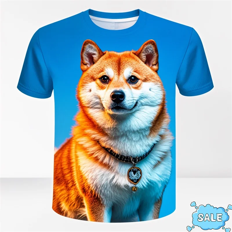 New Harajuku 3D Cute Doge Cheems Printed T Shirt Shiba Inu Graphic Tee Shirts Unisex Funny Streetwear T-shirts Mens Clothing Tee