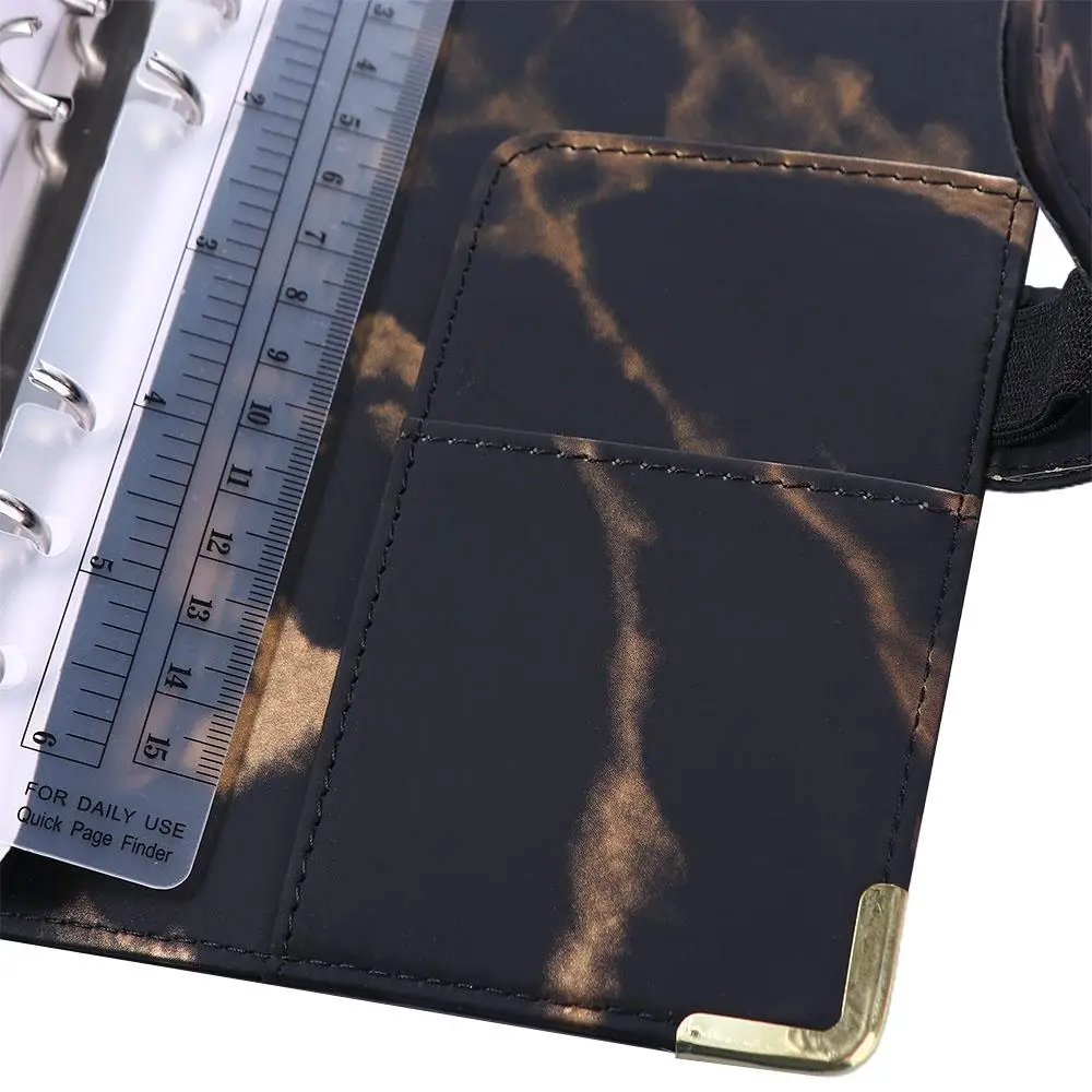 

Zipper Envelope for Budgeting PU Leather A6 Notebook Marble Budget Binder Marble Notebook Notebook Binder 6 Ring Binder