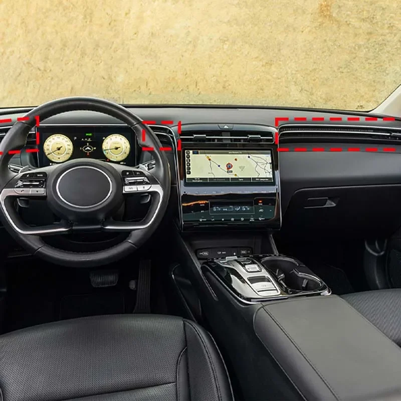 

Для 2022+ American Hyundai Santa Cruz/21 Tucson L, декоративные полоски центрального управления воздуховыпускным отверстием, набор из 3 предметов из углеродного волокна из АБС-пластика