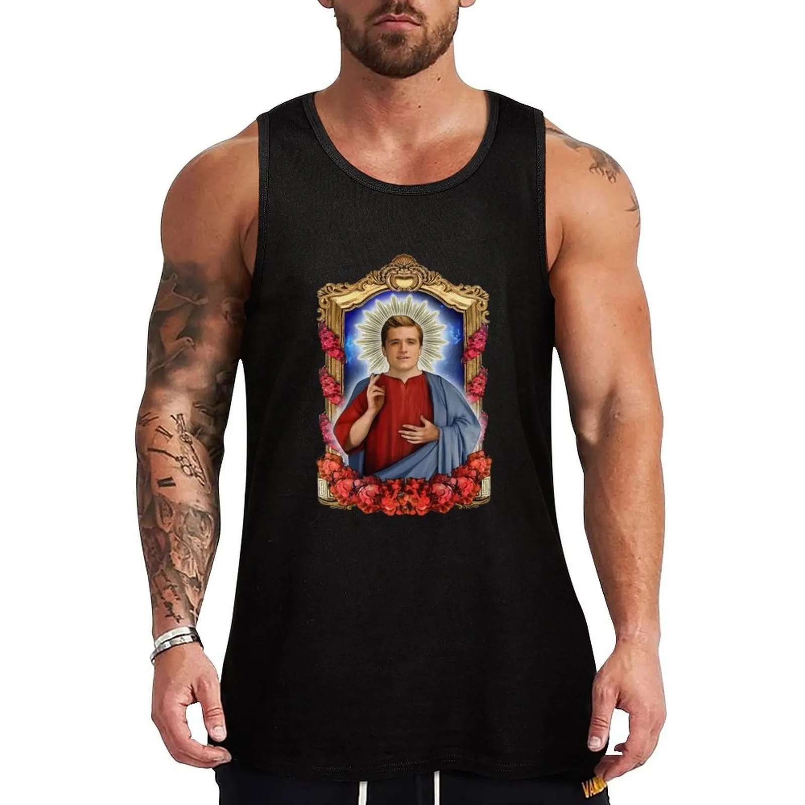 Saint Josh Hutcherson Tank Top Summer Beach Tank Top Casual Loose Sleeveless Shirt