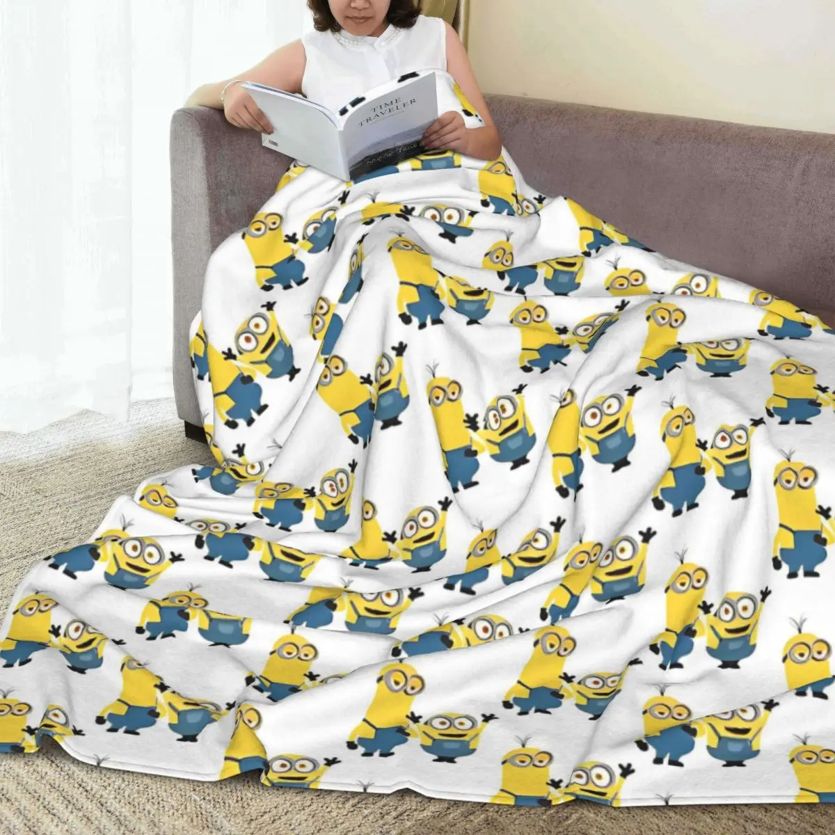 Kevin And Bob Minion Blanket Decorative Flannel Bedding Throws For Outdoor Soft Warm Design Quality Bedspread Birthday Present