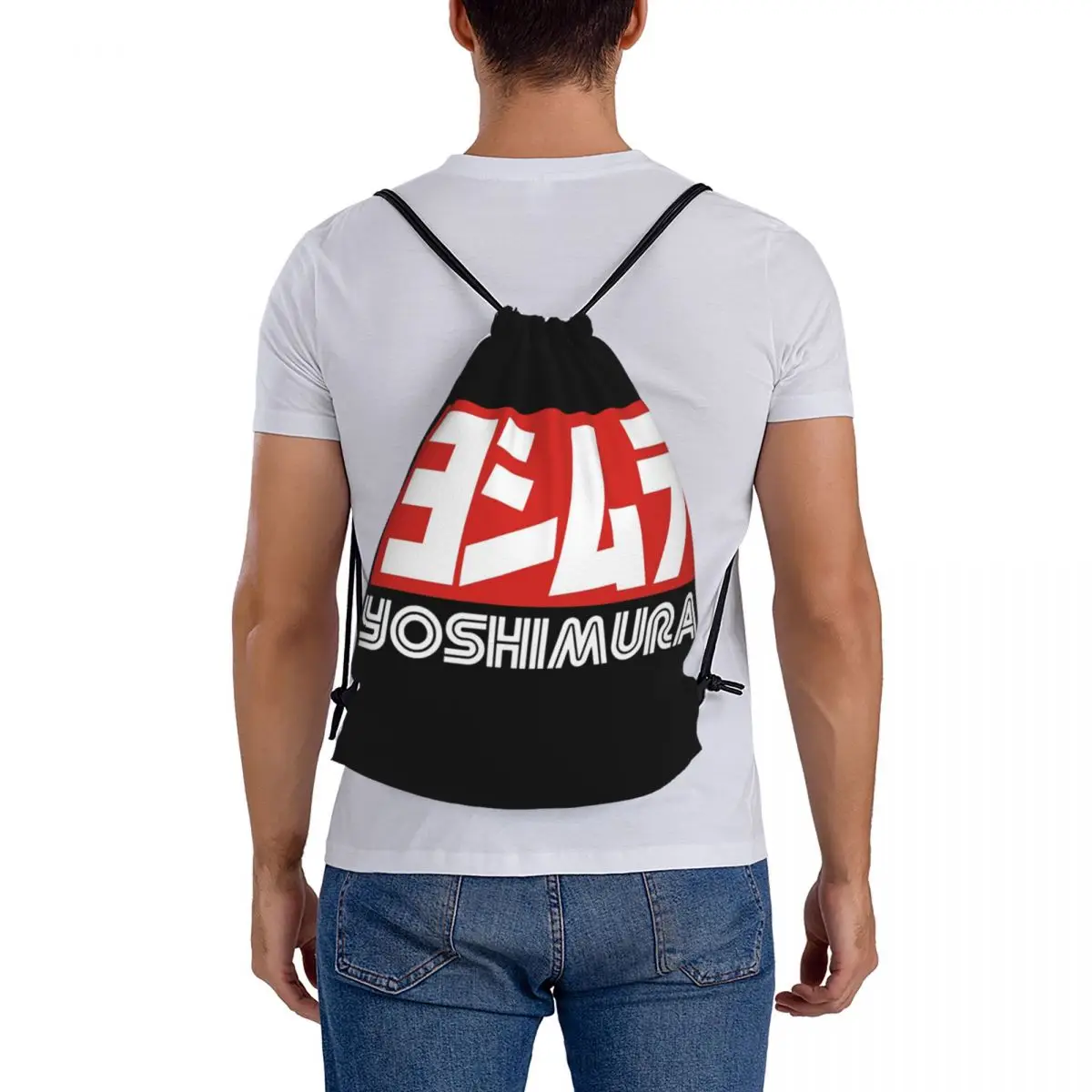 

Yoshimura Japanese Motorcycle Exhaust Backpacks Casual Drawstring Bags Shoes Bag Book Bags for Travel School