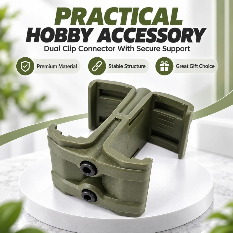 Durable Nylon Double Holder Coupler Dual Container Connection Bracket Model Hobby Replacement Parts