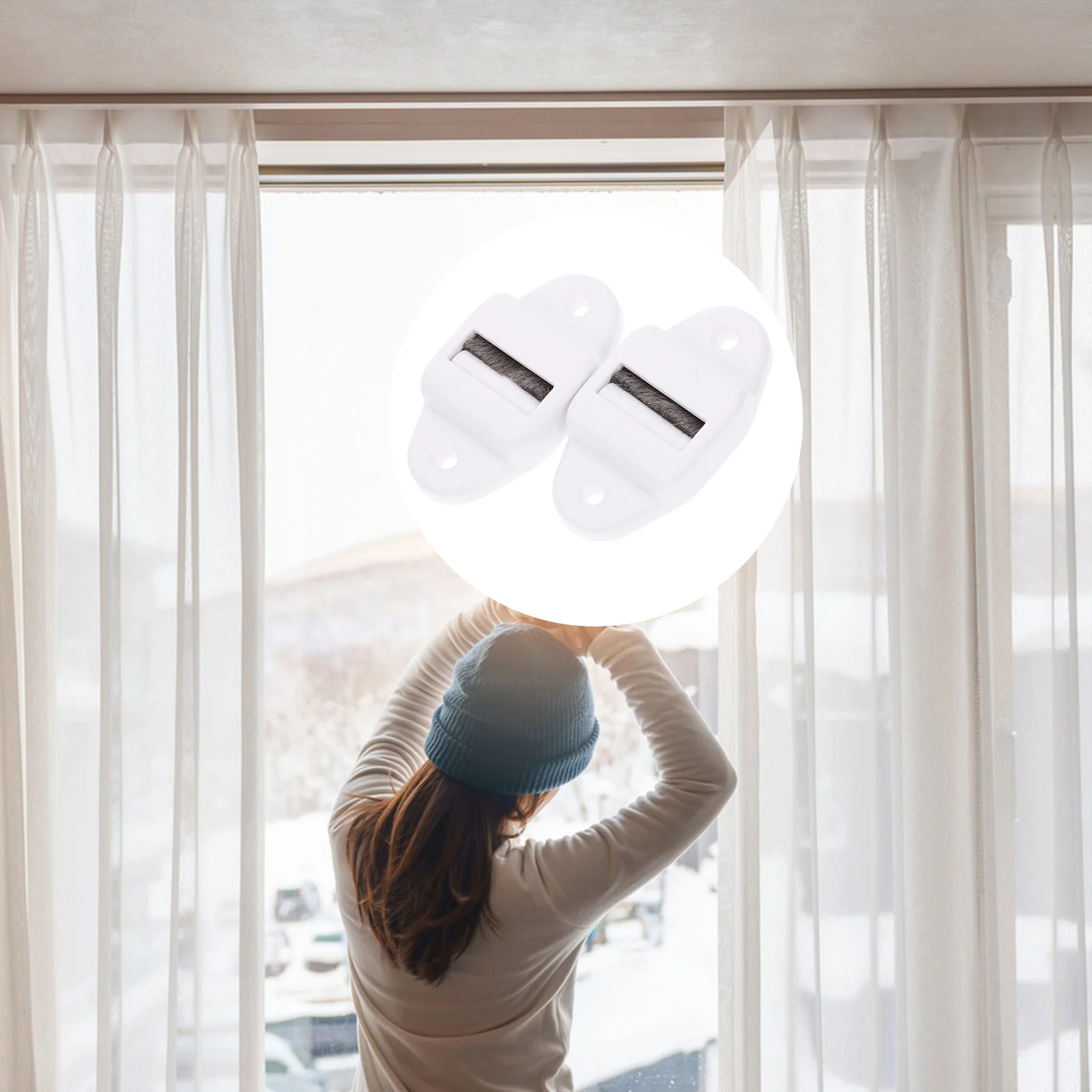 2 قطعة حزام الستارة دليل الأسطوانة جودة البلاستيك أداء طويل الأمد سهلة التركيب مصراع دليل حزام صغير