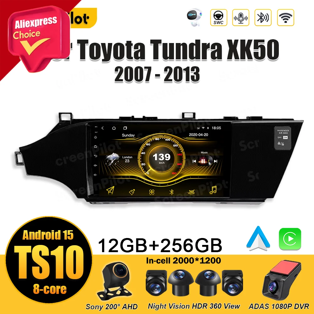 

Android 15 For Toyota Avalon 4 IV XX40 2012 - 2018 Car Radio Stereo Head Unit Android Auto Bluetooth Carplay Wireless Android