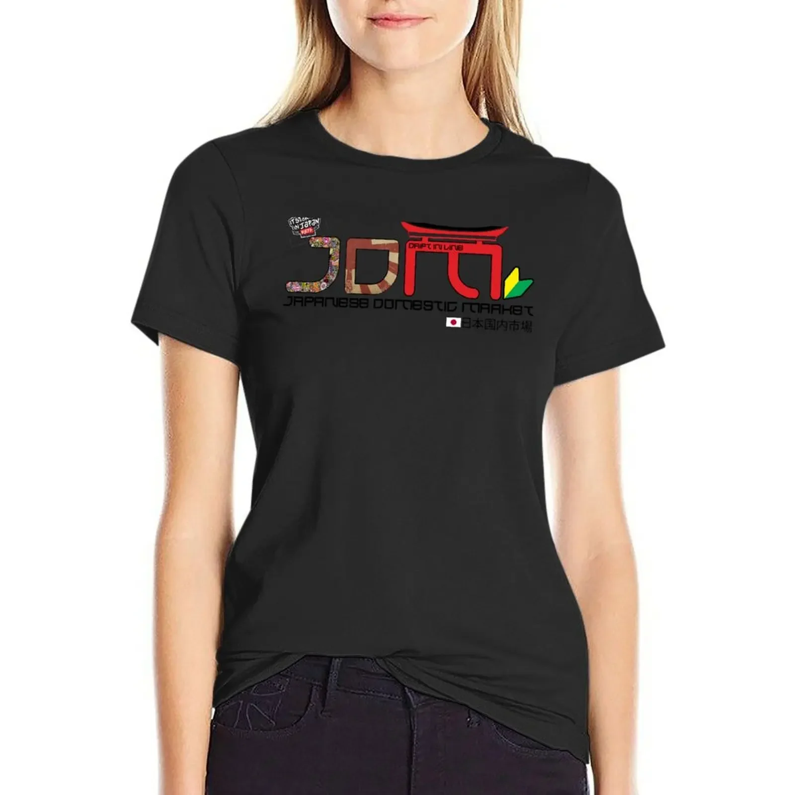 

JDM Japanese domestic market T-Shirt summer clothes tops shirts graphic tees lady clothes cat shirts for Women