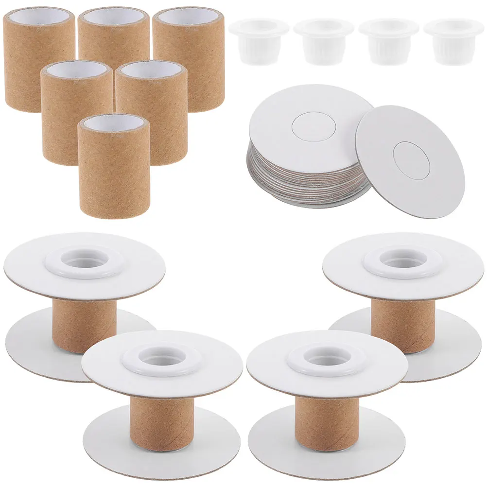 

20 Pcs Spools Bobbins Split Type Home Wire Paper for Craft DIY Weaving Sewing Storage Organizer Embroidery Winding