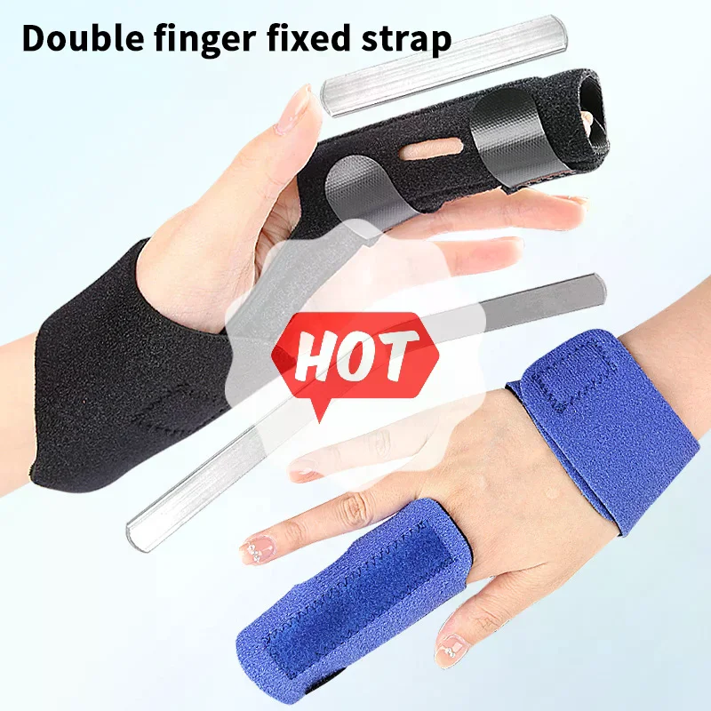 Adjustable Two Finger Brace Trigger Finger Splint Straighten Broken Bent Fingers Thumbs Mallet Splint Tenosynovitis Support