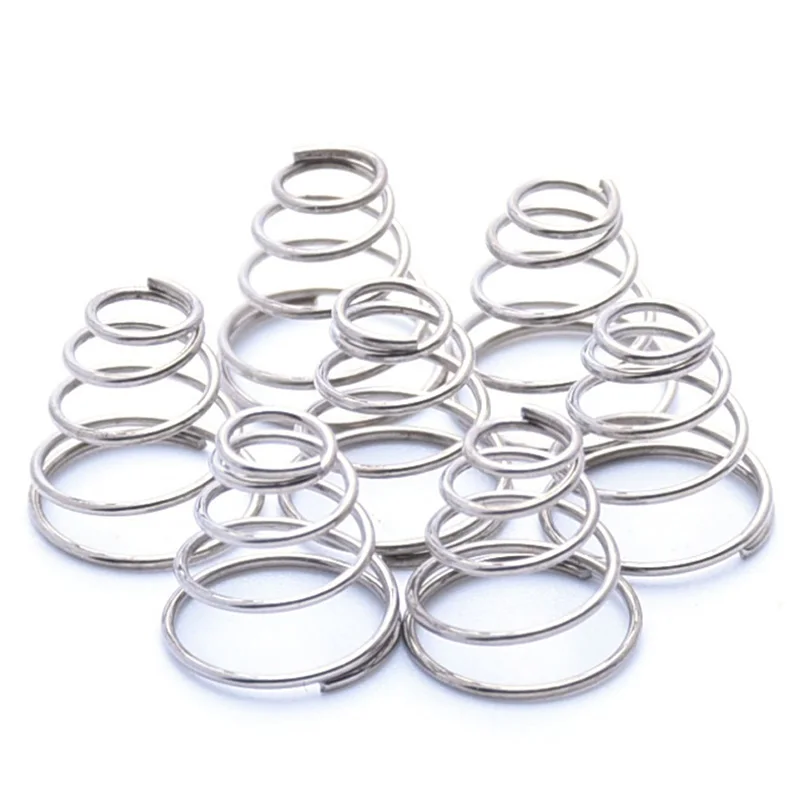 1-5pcs Tower Spring 304 Stainless Steel Taper Wire Cone Compression Spring Conical Diameter 3-39mm Wire Dia 0.4-2mm Hight 7-76mm