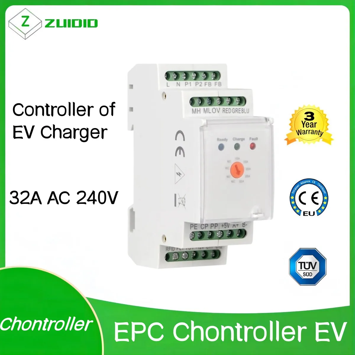 32A 22KW EVSE EPC Controllers Electronic Protocol Controller for 7KW 11KW Wallbox EV Charger Station Electric car accessories