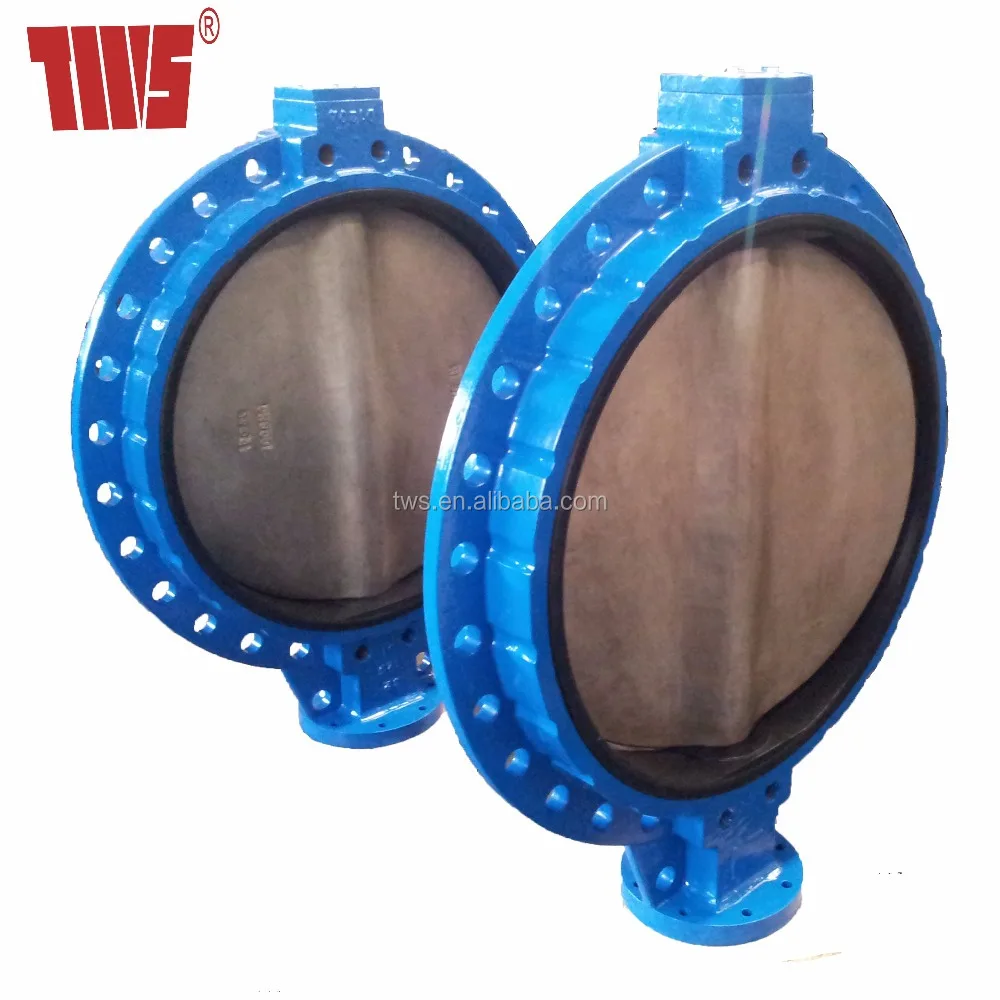 24 Inch FPM Seat Wafer Butterfly Valve with Single Flange End