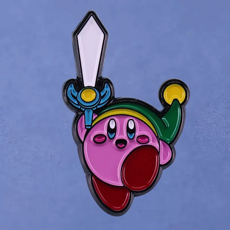 Meta Knight Kirby Warrior Fighting Lapel Pins Backpack Jeans Enamel Brooch Pin Women Fashion Jewelry Gifts Cartoon Badges