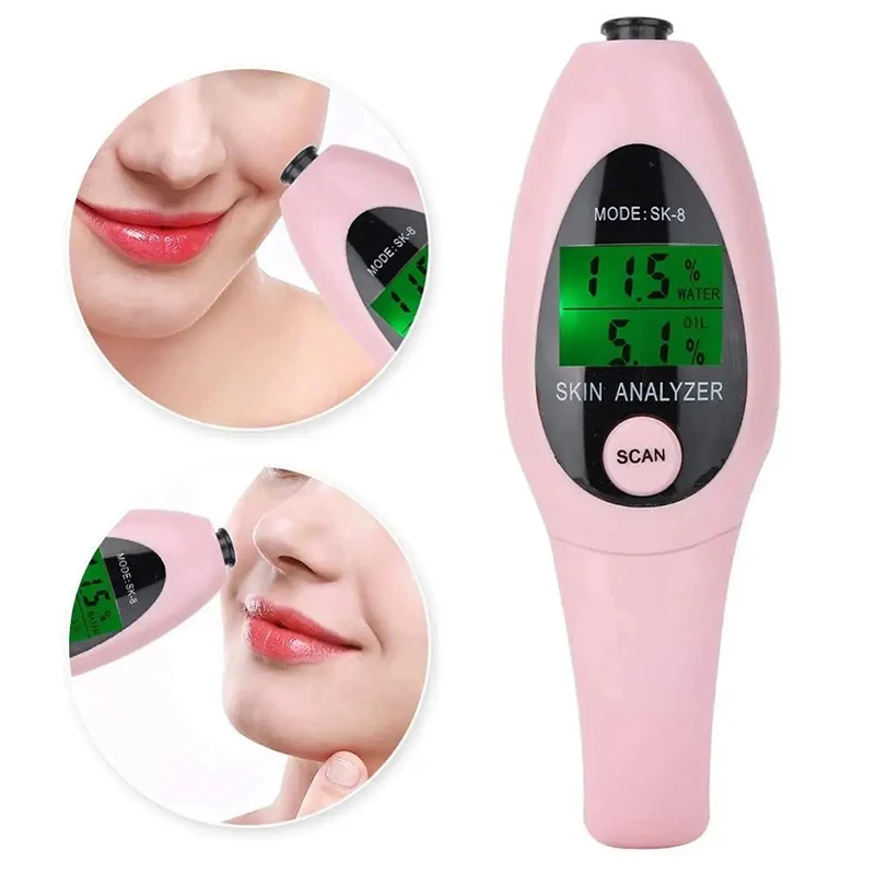 Display LCD digitale professionale umidità olio acqua analizzatore della pelle del viso rilevamento delle condizioni della pelle cura del viso salute Tester della pelle