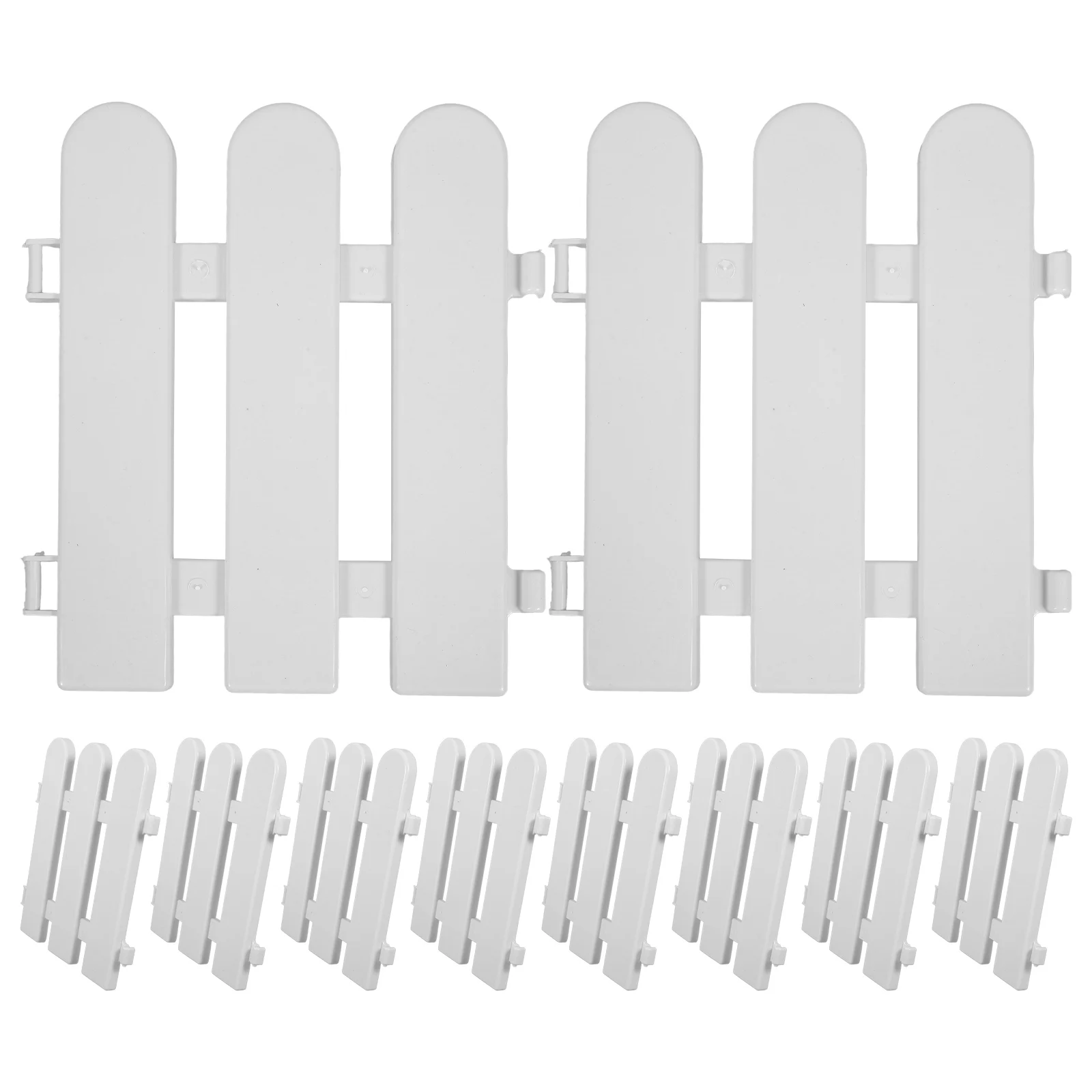 10 Pcs Plastic Fence Retro Panel Picket Garden Border Lattice DIY Prop Fencing Eco-friendly Courtyard