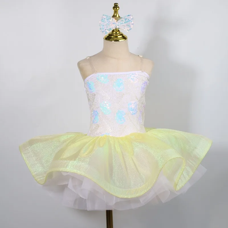 

Children's Performance Clothes Children's Tutu Skirt Performance Clothes Metal Yarn Skirt Girls' Ballet Dance Gauze Skirt