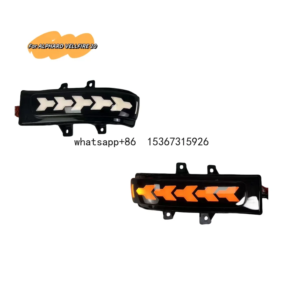 

MRD Fit for ALPHARD VELLFIRE 20 Series Rear View Mirror Indicator Lights in Yellow and White for Toyota Sienna