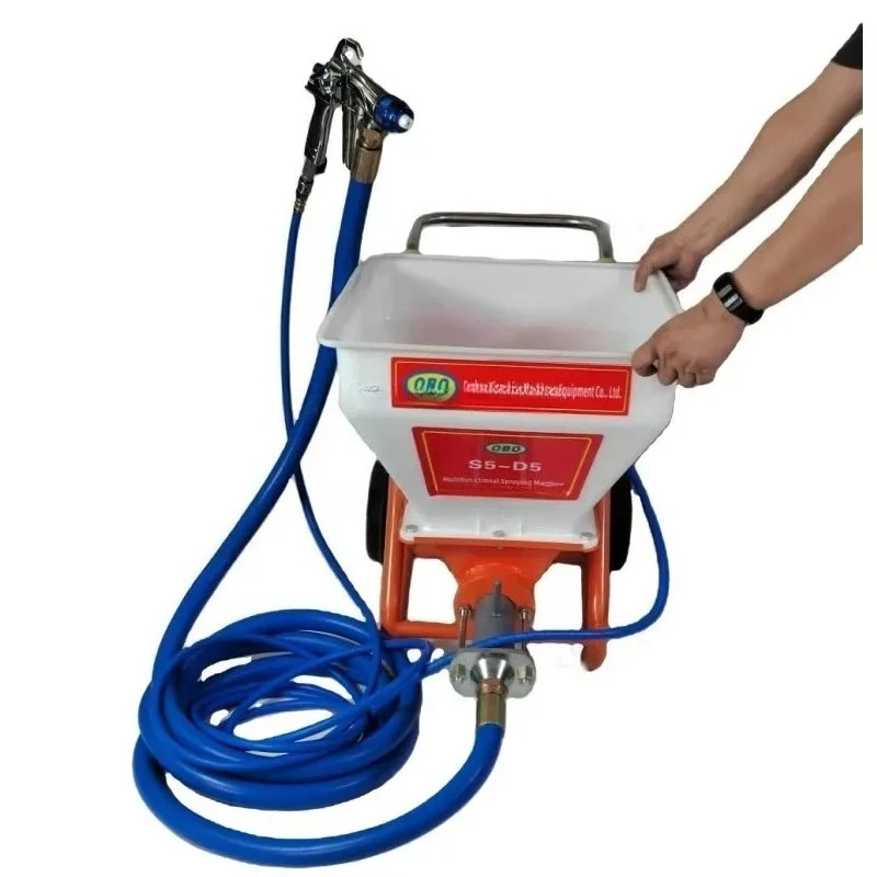 S5 D5 Por Texture Cement Sprayer hine Automatic Plastering with Core Motor Tool