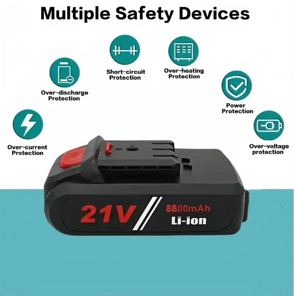 🔋 21 В/36 В WORX литий-ионная аккумуляторная батарея 8800/9800 мАч для электроинструмента для замены WORX высокой емкости 🔋 21 В/36 В WORX литий-ионная аккумуляторная батарея 8800/9800 мАч для электроинструмента для замены WORX высокой емкости