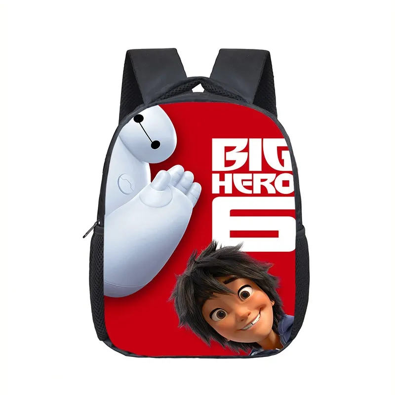 

12 Inch Big Hero 6 Baymax Kindergarten School Bag Cartoon Girl Boy Student Primary School Bookbag Portable Backpack Mochila