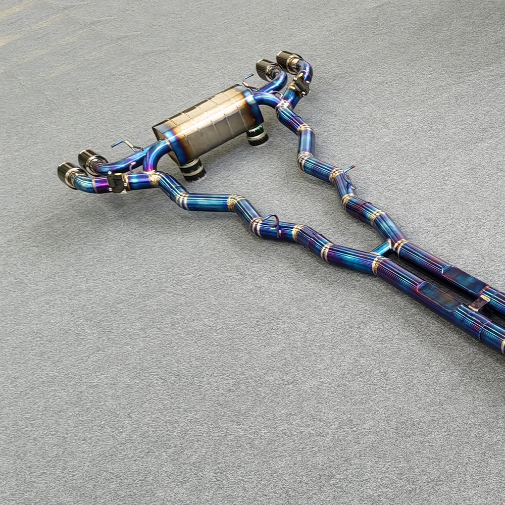 Titanium Exhaust Pipe For M8 F91 F92 F93 4.4T 2018-2023  Valvetronic Exhaust Catback Exhaust System