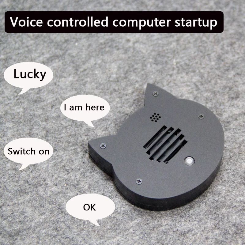 جهاز التحكم عن بعد الصوتي، طاقة الكمبيوتر على زر الطاقة للكمبيوتر المكتبي، مفتاح طاقة سطح المكتب الخارجي للقطط