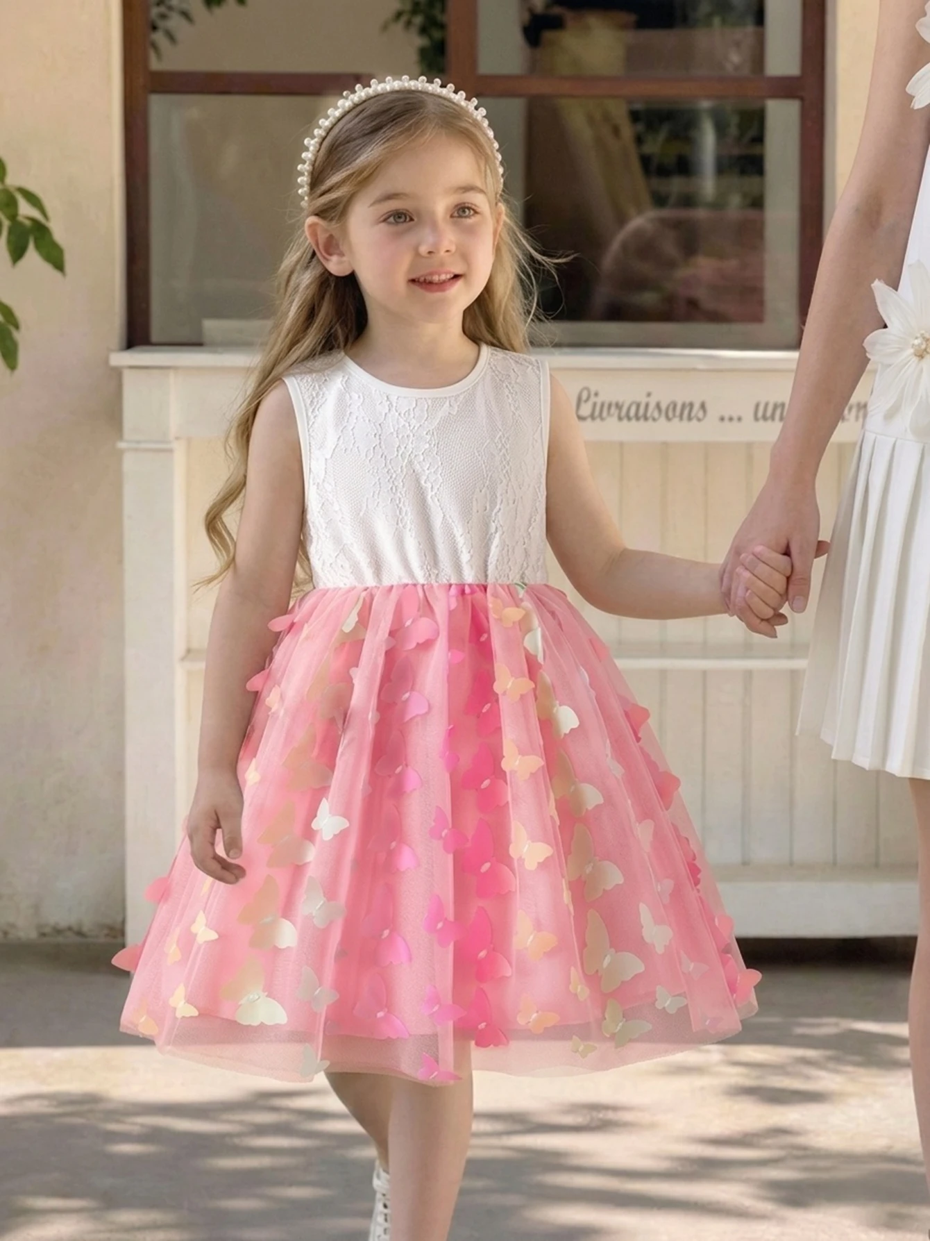 Robe d'été en dentelle pour filles, robe tutu en tulle à papillons 3D, tenue élégante de princesse pour fête d'anniversaire, vêtements de boutique pour enfants de 1 à 6 ans