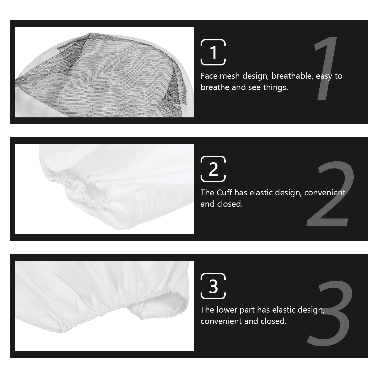 

Beekeeping Clothes Anti bee Breathable Full Protection UV Bugs Mosquitoes Insects Outdoor Travel Gardening
