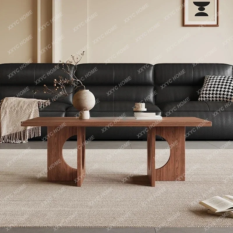 55Rectangle coffee table wabi wind household walnut thickened countertop coffee table
