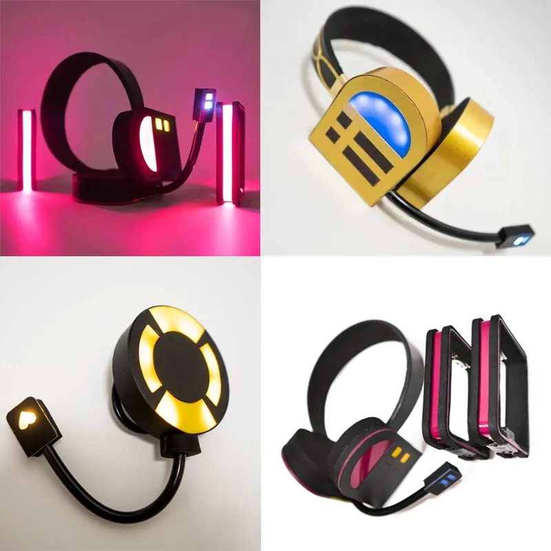 

Miku Led Light Kaito Megurine Cosplay Props Head Gear Headwear Headphone Earphone Model Accessory Hairband