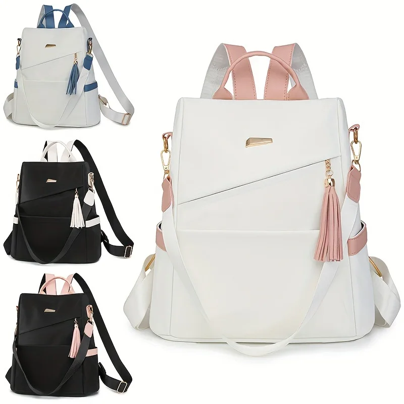 Fashionable Soft Leather Anti Theft Backpack for Women 2026 Large Travel Laptop Bag Convertible Lightweight Commuter Rucksack