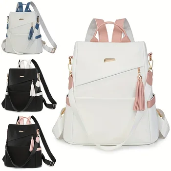 Fashionable Soft Leather Anti Theft Backpack for Women 2026 Large Travel Laptop Bag Convertible Lightweight Commuter Rucksack