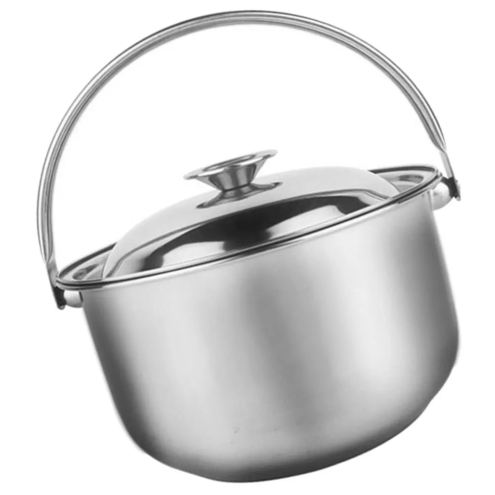 

Stainless Steel Cooking Pot 304 Heavy Duty Stock Pot For Home Kitchen Restaurant Smooth Surface Anti-Scald Handle Lid