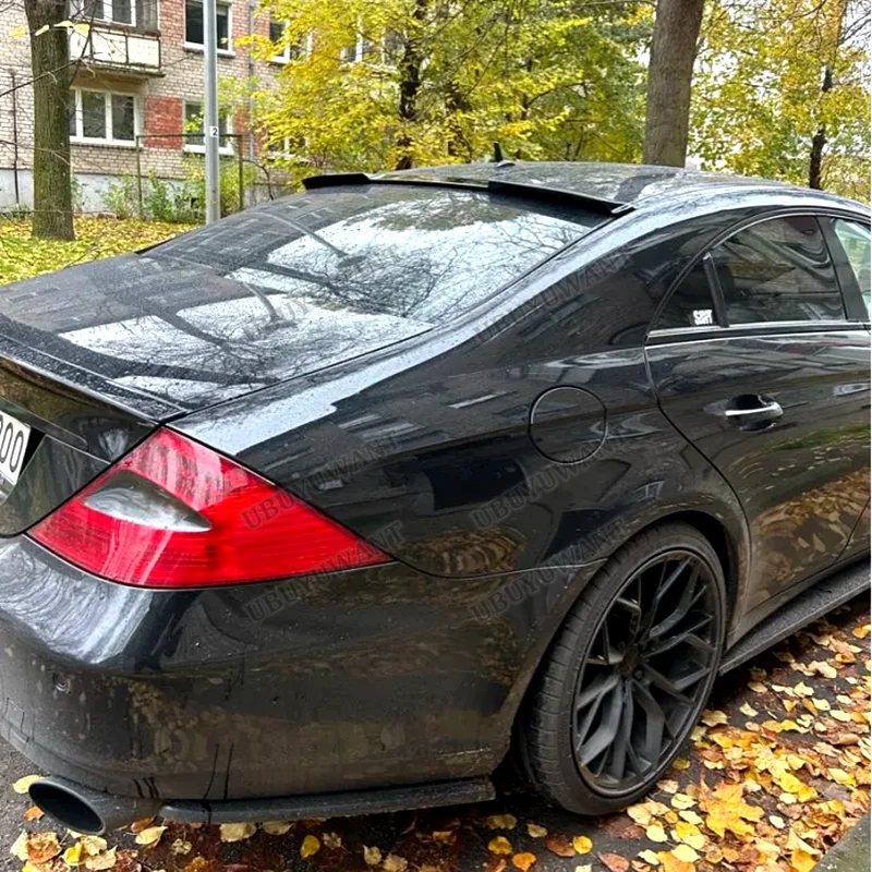 Für W219 Dach Spoiler M4 STIL Neue GLÄNZEND SCHWARZ Spoiler Flügel Lippe Für CLS Klasse W219 BENZ CLS300 CLS350 CLS400 AMG (2004 - 2011)