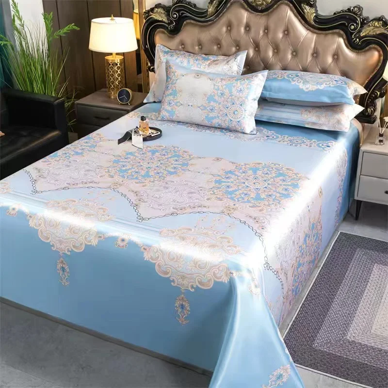 

Luxury Linen Bed Sheet, Home Bedding Decoration, Machine Washable, Smooth Bed spread, Queen and King Size Bed with Pillowcases