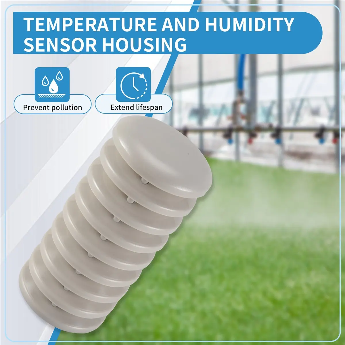 Precision Made -White Plastic Outer Shield for Thermo Hygro Sensor, Spare Part for Weather Station (Transmitter / Thermo Hygro S