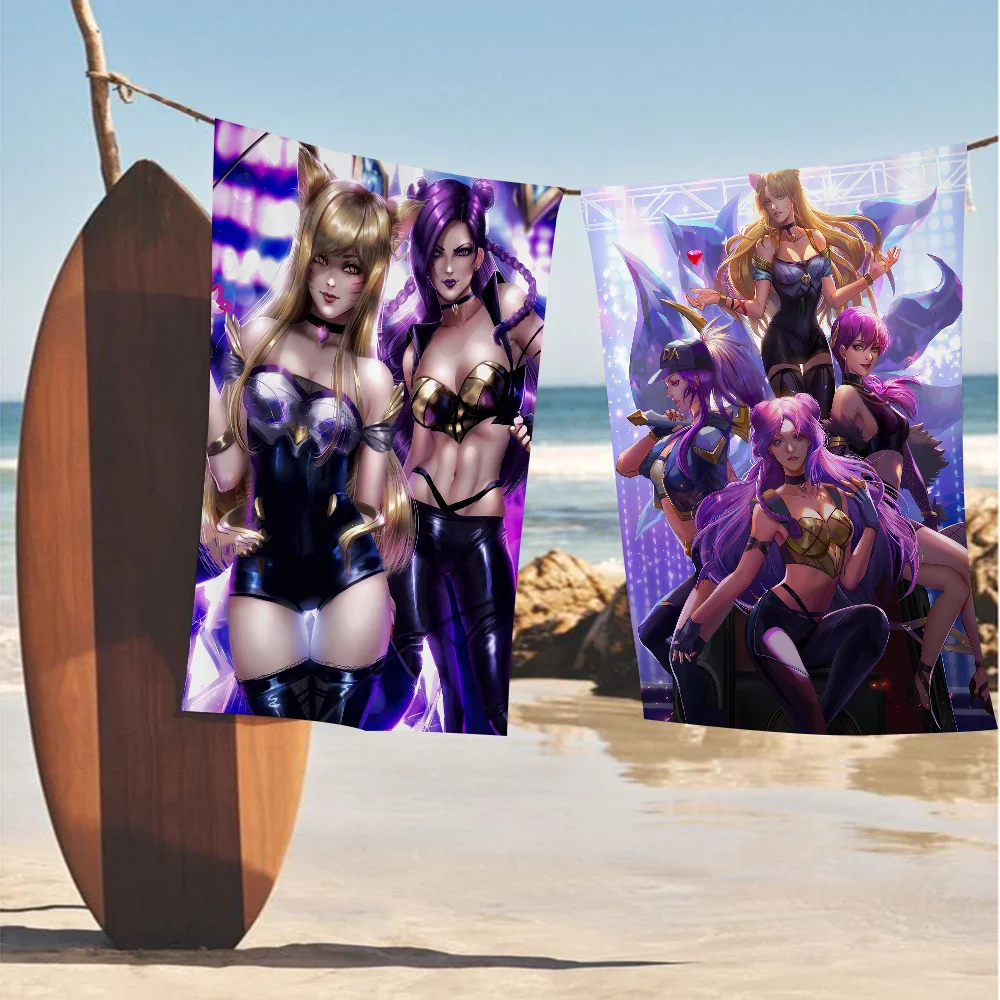 

Sexy Girls Ahri League Of Legends Beach Towel Colorful Bath Towels Microfiber Quick Dry Custom Sand Free Beach Yoga Spa Gym Pool